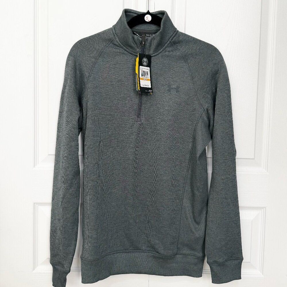 Men Under Armour Storm SweaterFleece Quarter Zip Sweatshirt Dark Gray Size Small